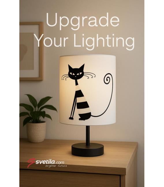 Einzigartige ZYTA Cat Motiv Tischlampe E14 - Beleuchten Sie Ihren Raum – foto