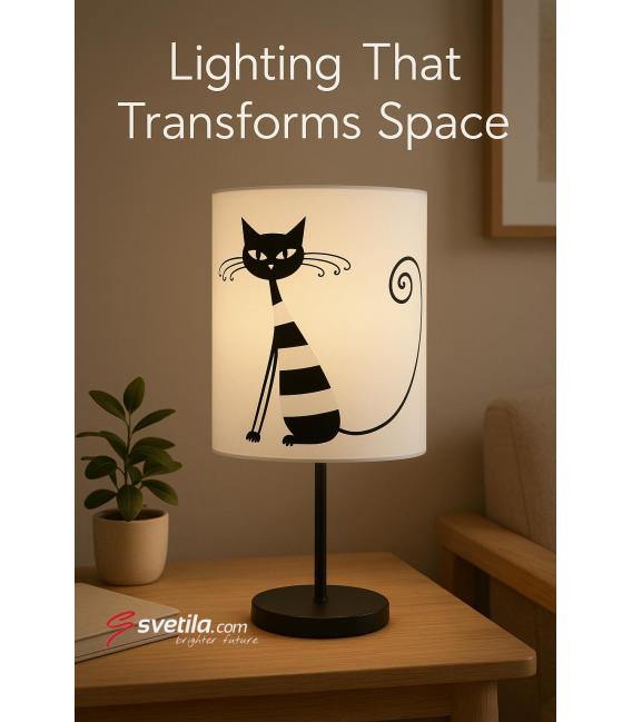  namizna svetilka ZYTA Cat Motiv E14 - Osvetlite svoj prostor – fotografija