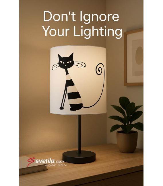 ZYTA Cat Motiv Table Lamp E14 - Illuminate Your Space – photo