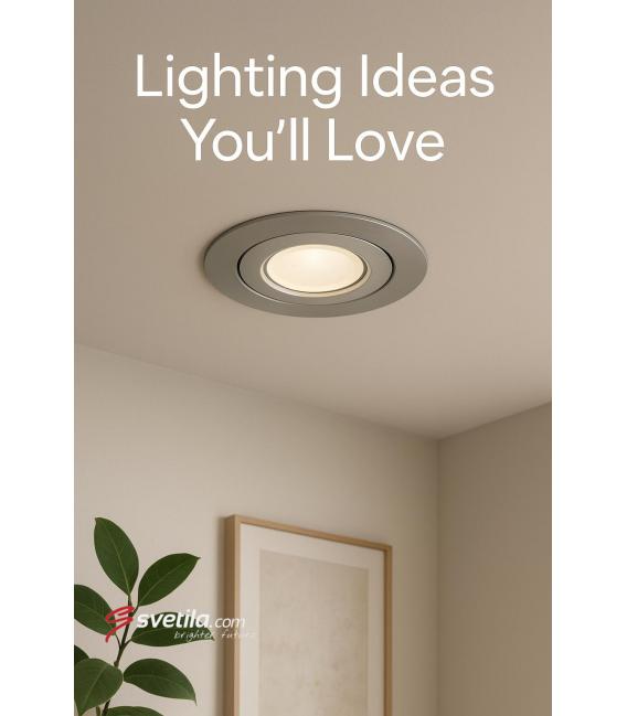 Elegante Deckeneinbauleuchte BORYS C GU10 220V 50W Silberweiß – foto