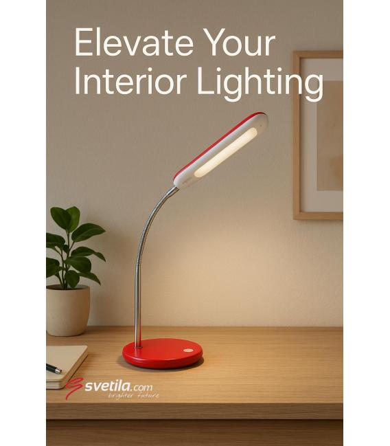 Lampe de bureau LED DORI en rouge ludique - Illuminez votre espace – Photo