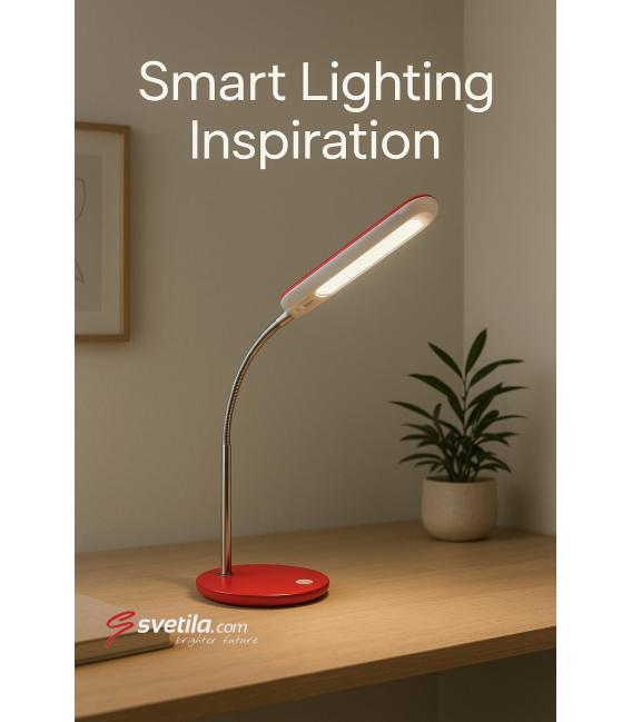 DORI LED-Schreibtischlampe in verspieltem Rot - Beleuchten Sie Ihren Raum – foto
