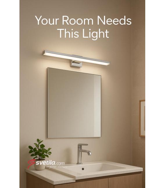 Water-Resistant LED Wall Luminaire MARTA 8W Chrome NW – photo