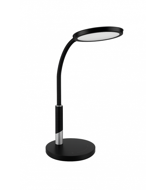 Schwarze SAMUEL LED-Schreibtischlampe mit fünfstufiger Lichtsteuerung – foto
