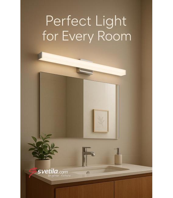 Water-Resistant LED Wall Luminaire 12W Chrome NW – photo