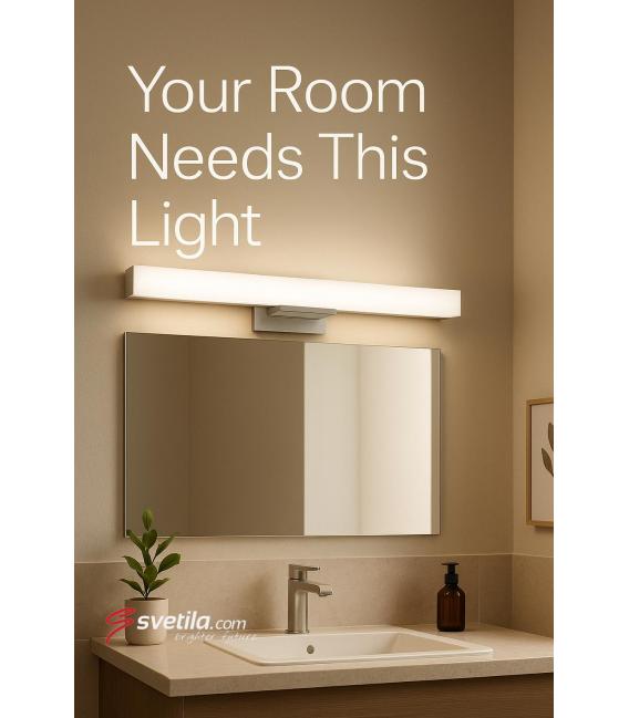Water-Resistant LED Wall Luminaire 12W Chrome NW – photo