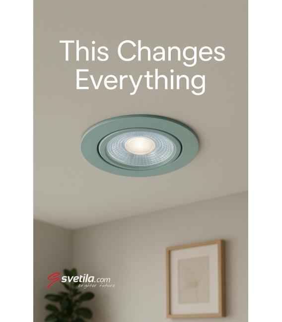 Spot LED encastré au plafond MONI C 5W WW Silver – Photo