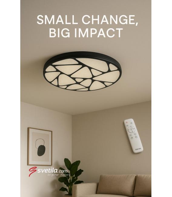 Apparecchio LED a soffitto MINERAL C 48W - Illuminazione con telecomando – Foto