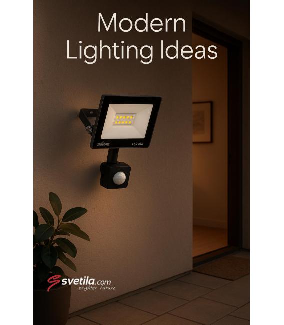 LED reflektor s senzorjem gibanja 10W Grey NW – fotografija