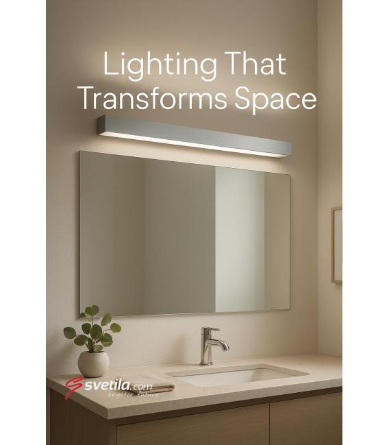 Moderna Luminaria LED de Pared Resistente al Agua 14W Plata NW - Iluminación de Baños – foto