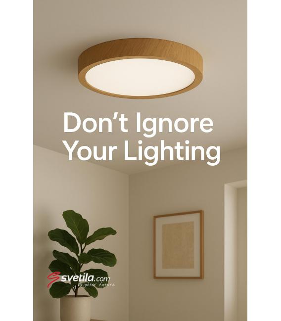 Apparecchio LED a soffitto ATUT C 24W NW Oak – Foto