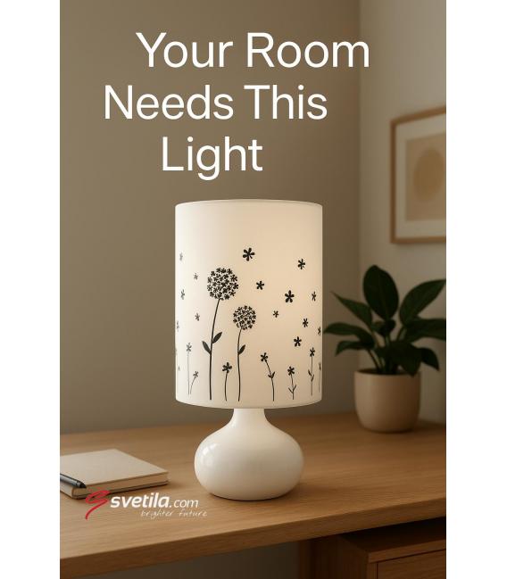 ZYTA FOOT E14 Artistic Floral Table Lamp - Graphic Design – photo