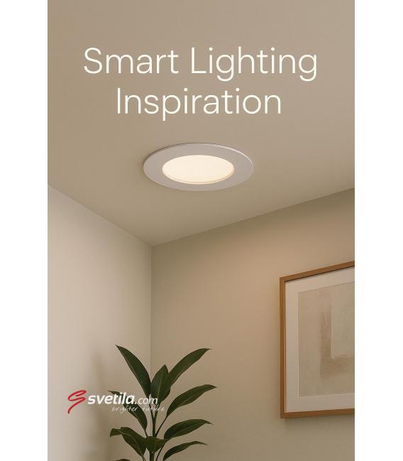 Plafond encastré LED Downlight SLIM C 6W Blanc CW – Photo