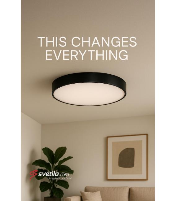 Apparecchio LED da soffitto TOTEM C 48W NW - Nero – Foto