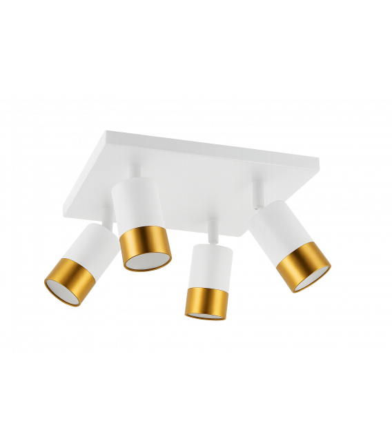 PUZON SPT GU10 4D Luminaire - White/Gold Finish – photo
