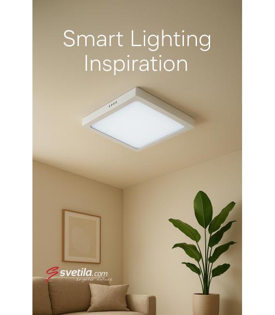 Apparecchio LED a soffitto MARTIN D 24W NW - Bianco – Foto