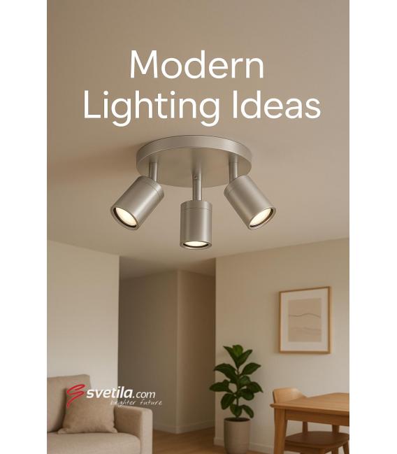 Luminaire blanc TENOR GU10 3C - Une solution d'éclairage élégante – Photo