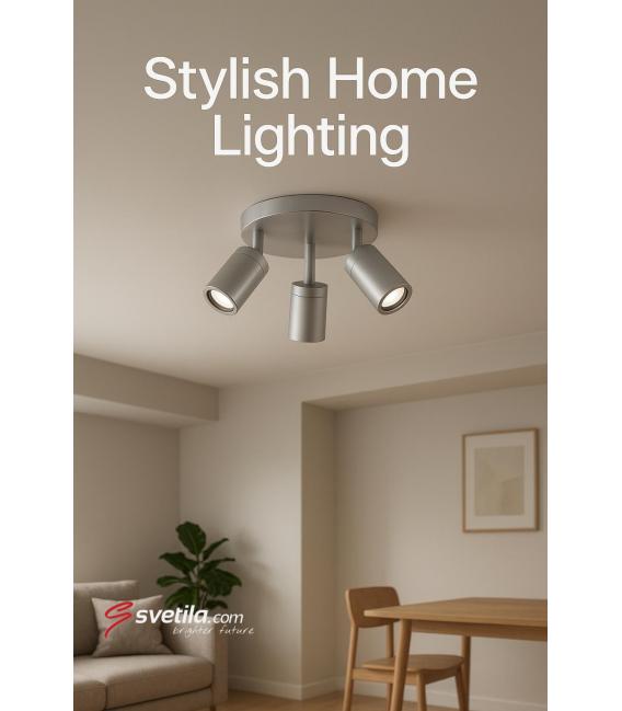 Luminaire blanc TENOR GU10 3C - Une solution d'éclairage élégante – Photo