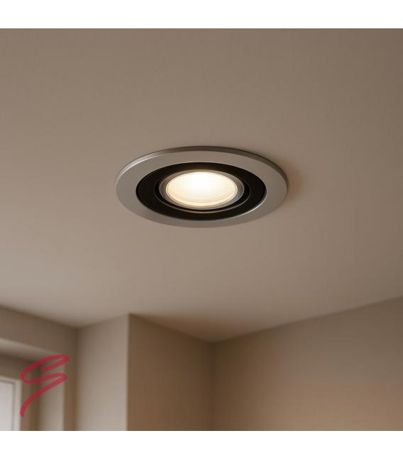 Elegante Luminaria empotrable BORYS C GU10 Plata Negro – foto