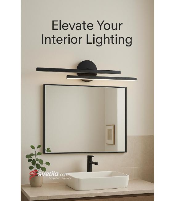 Luminaria LED de pared moderna resistente al agua Negro NW - GRACJA 2 x 7W – foto