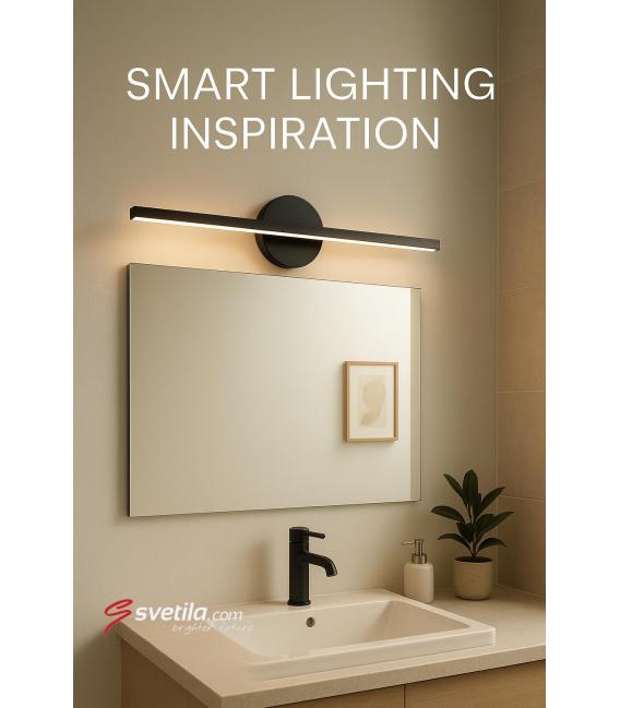 Luminaire mural moderne à LED résistant à l'eau Noir NW - GRACJA 2 x 7W – Photo