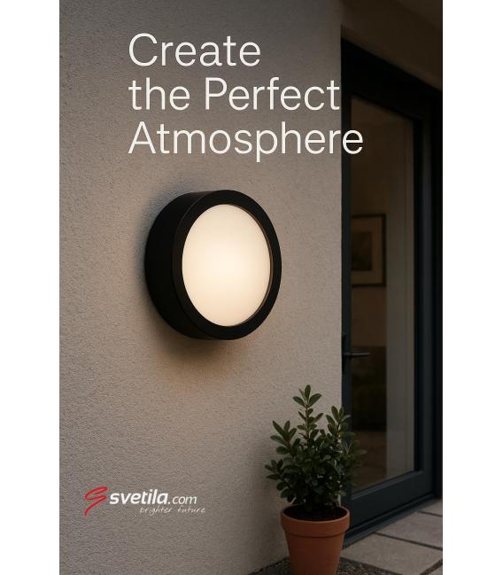 Zunanja LED svetilka ARON C 12W NW črna - Vodoodporna – fotografija