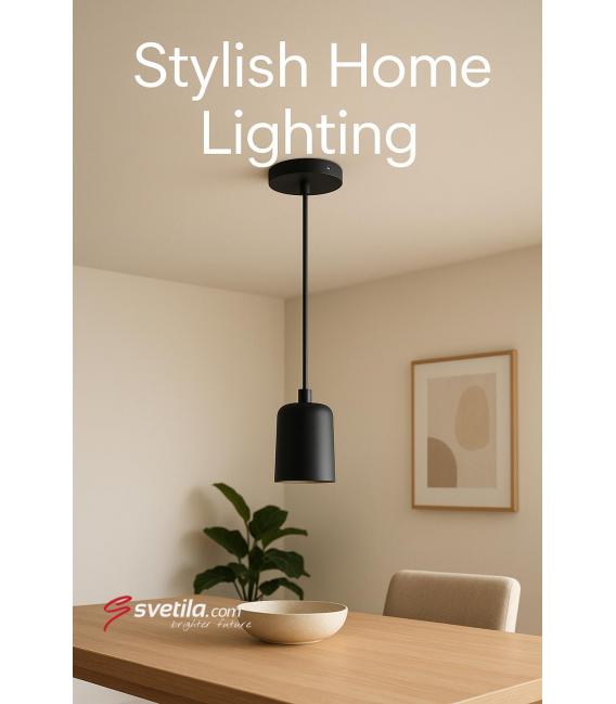 Luminaria Colgante UNO E27 CLG Negro 220V, 60W, Elegant – foto