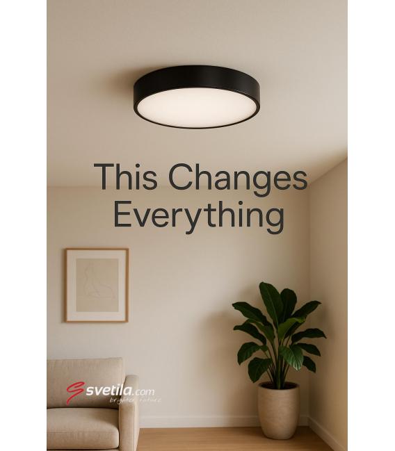 Apparecchio LED da soffitto TOTEM C 16W NW - Nero – Foto