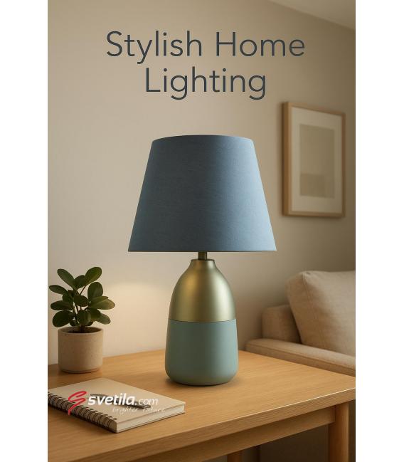 ANETA E14 Grey - Lampe de table élégante pour votre bureau – Photo