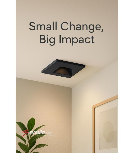 KURS D 1.6W NW LED Recessed Wall Light Black – photo