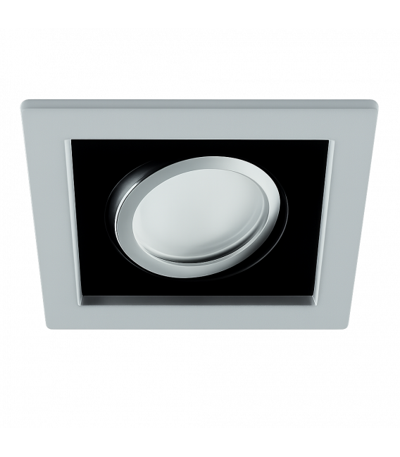 Elégant plafonnier encastré BORYS D GU10 220V 50W Silver Black – Photo