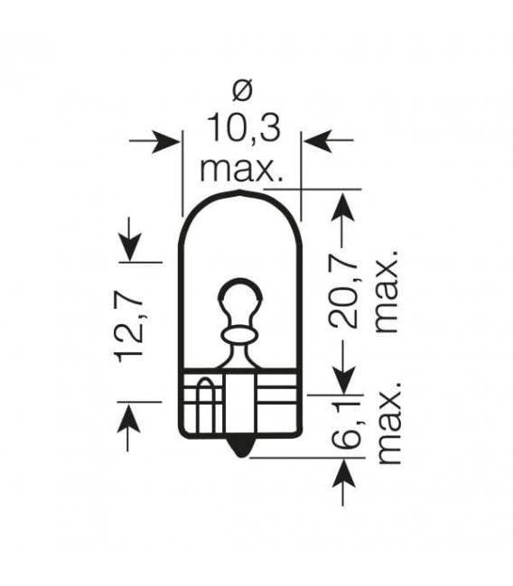 Ampoule pour voiture W5W 12V 2825 ULT - Améliorez l'éclairage de votre voiture – Photo