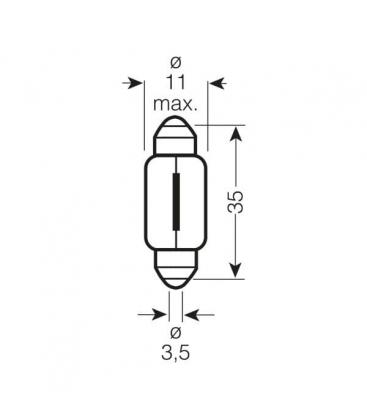 Bombilla de coche C5W 12V 6418 ULT SV8.5 - Actualice su coche 6273-4246