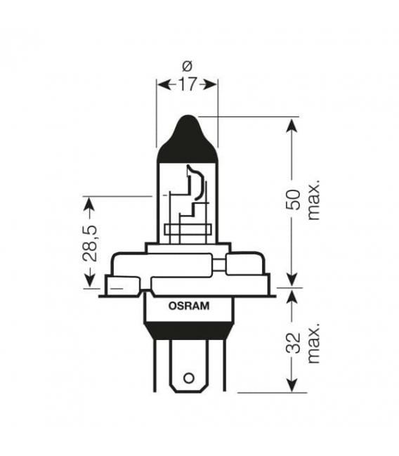 Lampe de phare 12V 45W 64183 P45t – Photo