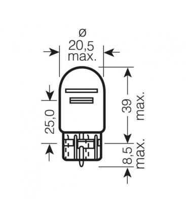 12V Car Bulb W21 5W 7515 Luz brillante de repuesto 6289-4289