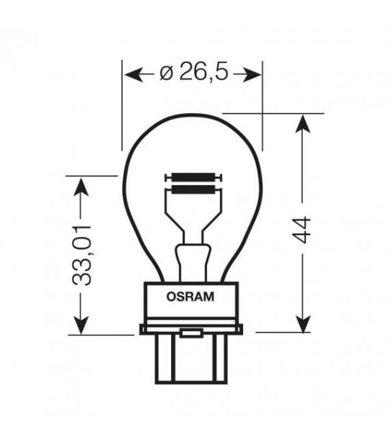 12V Autoglühbirne P27 7W 3157 W2.5x16q Automotive – foto