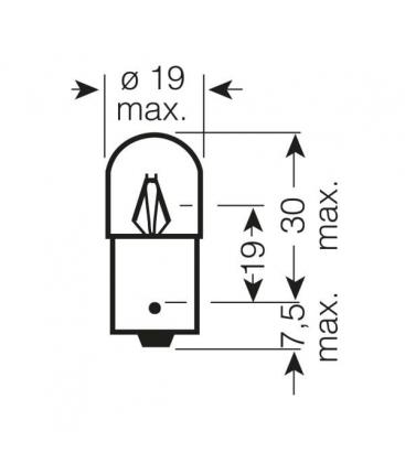 24V BA15s Lkw-Glühbirne R5W 5W - Beleuchtungslösung 6324-4383