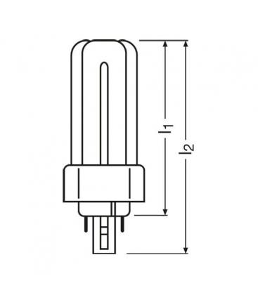 GX24 Compact Fluorescent Lamp 18W 827 Plus - Efficient 6365-4512
