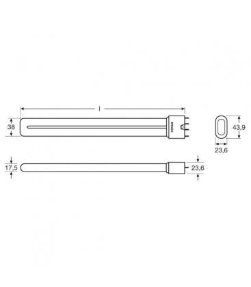 Compact Fluorescent Lamp Dulux L 24W 827 - Efficient