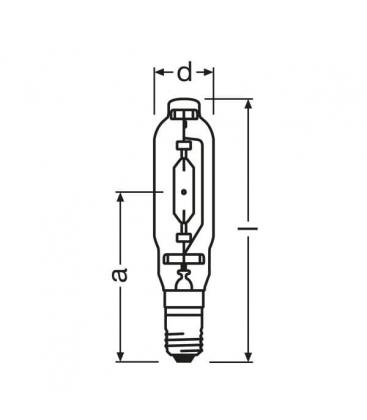 Lámpara HQI-T 1000W d E40 de calidad - Iluminación de halogenuros metálicos 6982-5366
