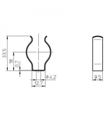 Soporte para lámparas fluorescentes T5 - Accesorio de soporte esencial 7206-6222