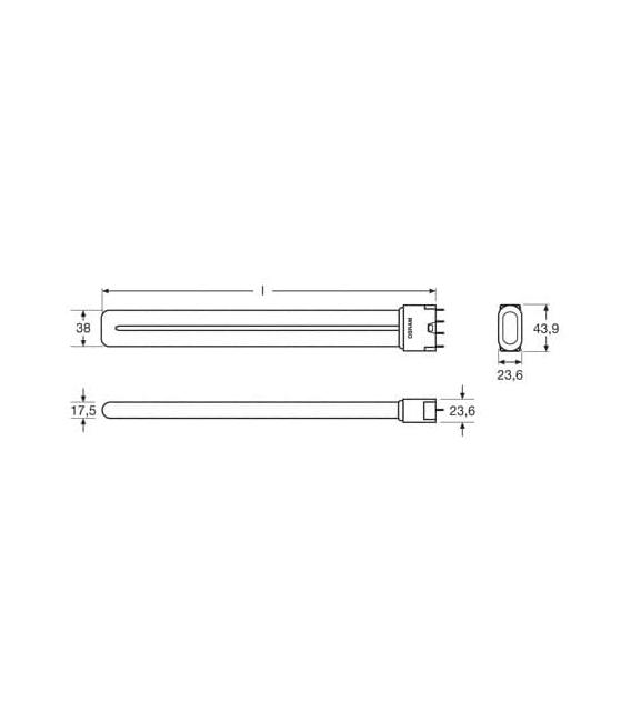 Compact Fluorescent Lamp Dulux L 28W 840 - 2G11 – photo