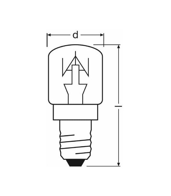 Lampadina speciale da forno T CL 15W 220V E14 – Foto