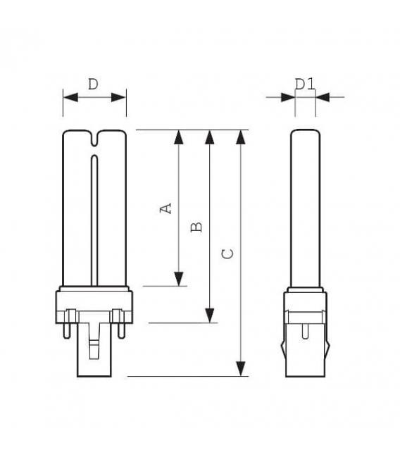 PL-S 9W BLB 2P G23: UV Lamp for Ultraviolet – photo