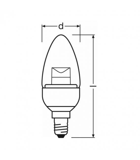 Lampe bougie LED classique Star B 4W Blanc chaud E14 – Photo