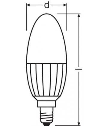 Lampe bougie LED classique Parathom B 25 FR 4.5W WW E14 7549-7412