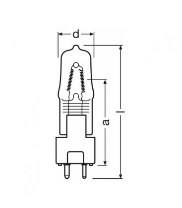 Lampe 300W 64662 - culot GY9.5, alimentation 220V 7630-7729