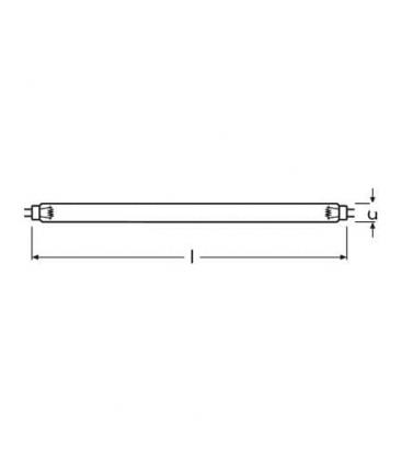 Lampada UV-C HO OFR ad potenza 55W T8 G13 per la sterilizzazione. 259-775