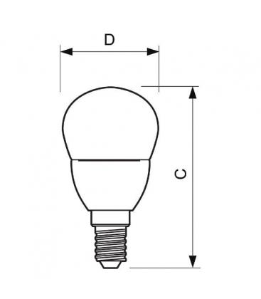 Mini LEDluster regulable D 4 25W E14 - Solución de iluminación clásica y compacta 7930-8697