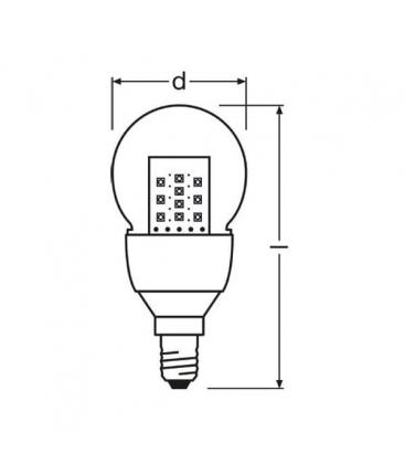 Parathom CL P 15 E14 Mini Lampada LED - 2.5W, 220V Bianco Caldo 7942-8726